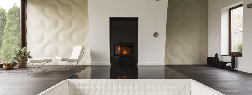wall panels and hardwood flooring